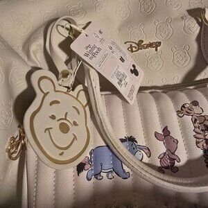 Disney Winnie The Pooh Faux Leather Quikted Weekender/Overnight Travel Bag